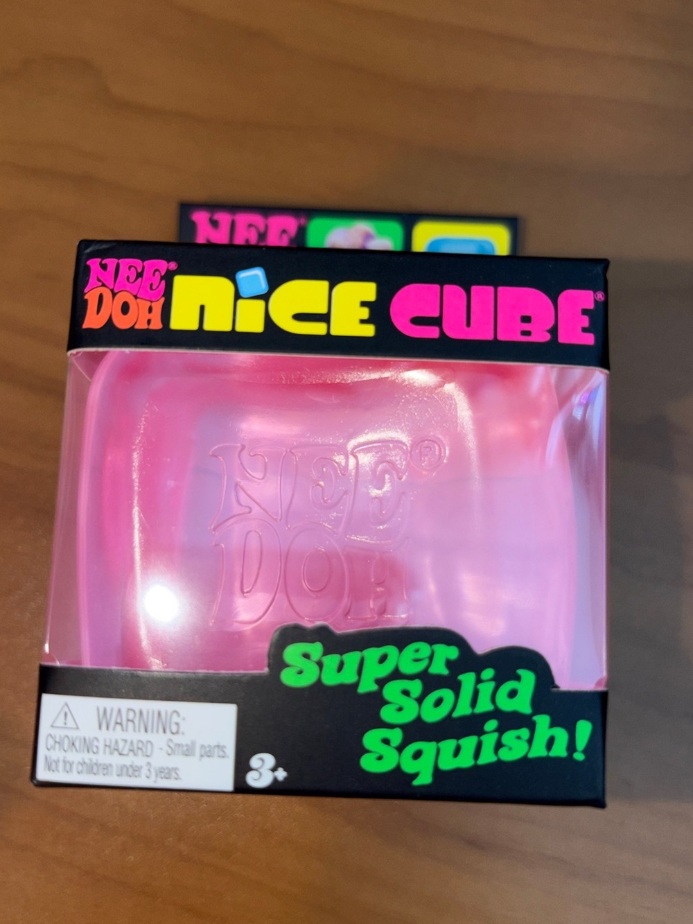 *NEW* NeeDoh Nice Cube Super Solid Squish - pink (1)